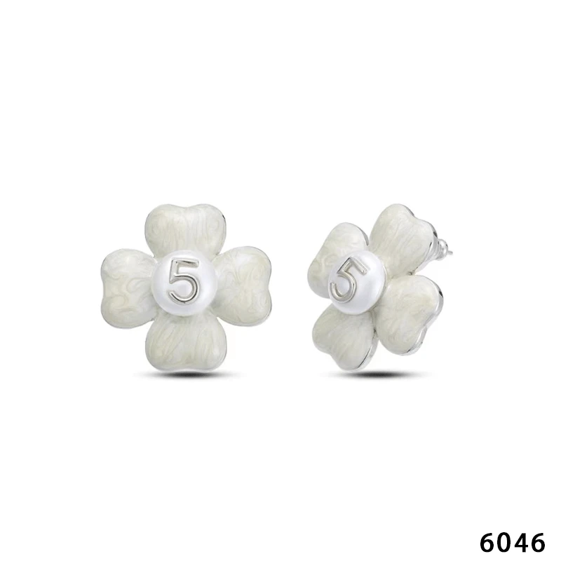 Bawarren 美❤ 6046-5号花朵精致耳环小众欧美优雅
