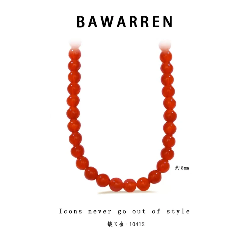 Bawarren 意❤ 精工CNC 10412-红色百搭气质轻奢