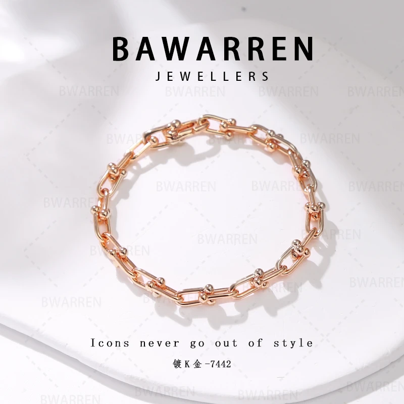 Bawarren 美❤ 7442-马蹄时尚百搭小众简约手链