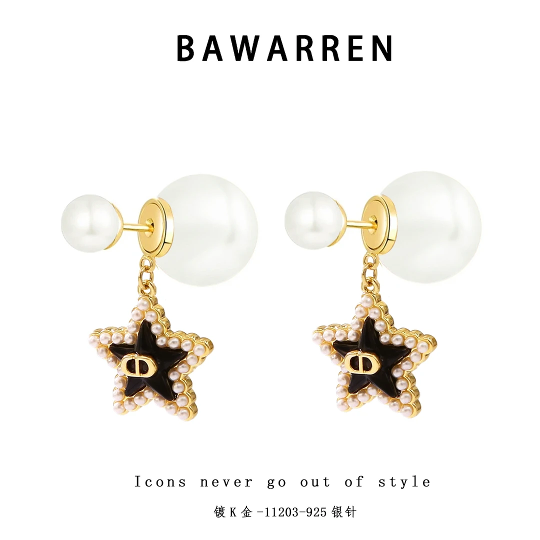 Bawarren 镀K金 美❤ 11203-【五角星猪鼻】耳钉精致精致