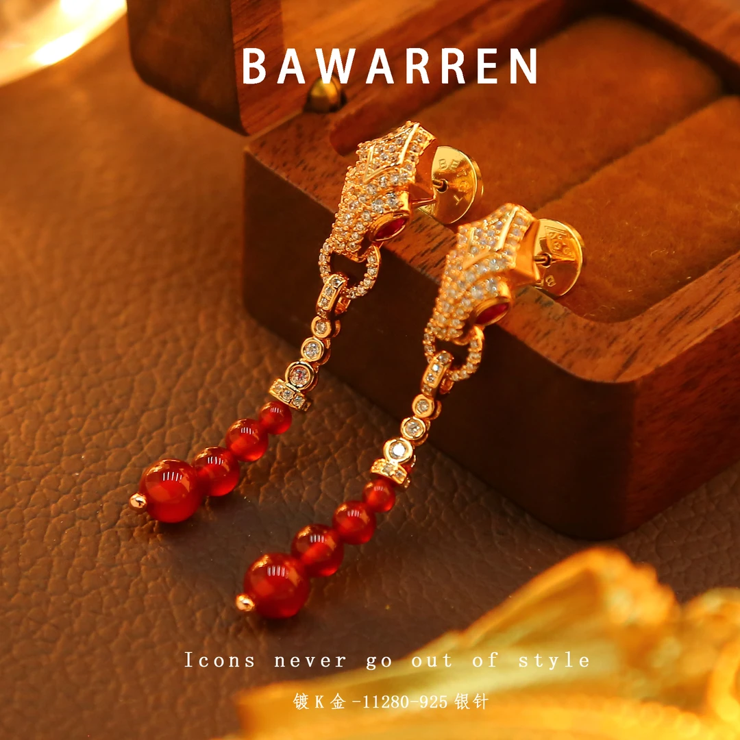 Bawarren 意❤ 11280-【灵蛇】耳钉简约百搭