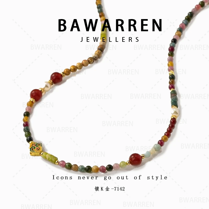 Bawarren 意❤ 7142-精致项链小众欧美优雅法式长款