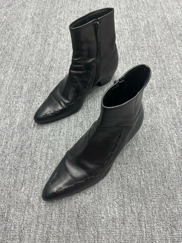 99新 YSL/圣罗兰 Ysl 切尔西 皮鞋 准新 41