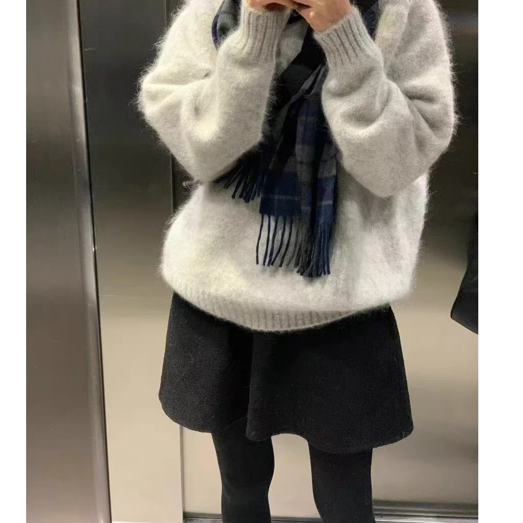 【仅支持48小时退换】东大门ounce甜美高腰松紧半身裙