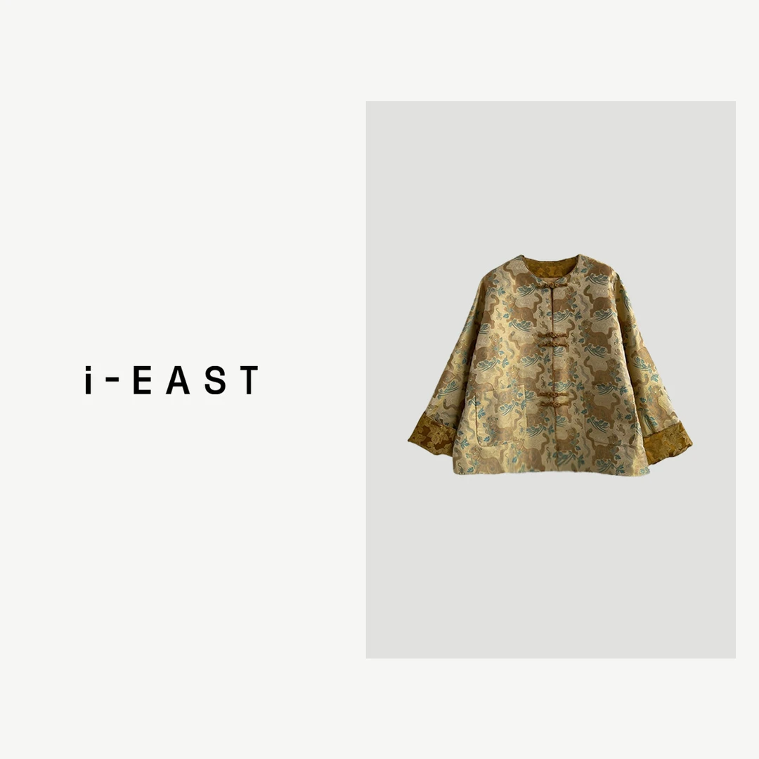 i-EAST 扶金灿烂~虎镇五毒新中式开衫外套-4C 33516