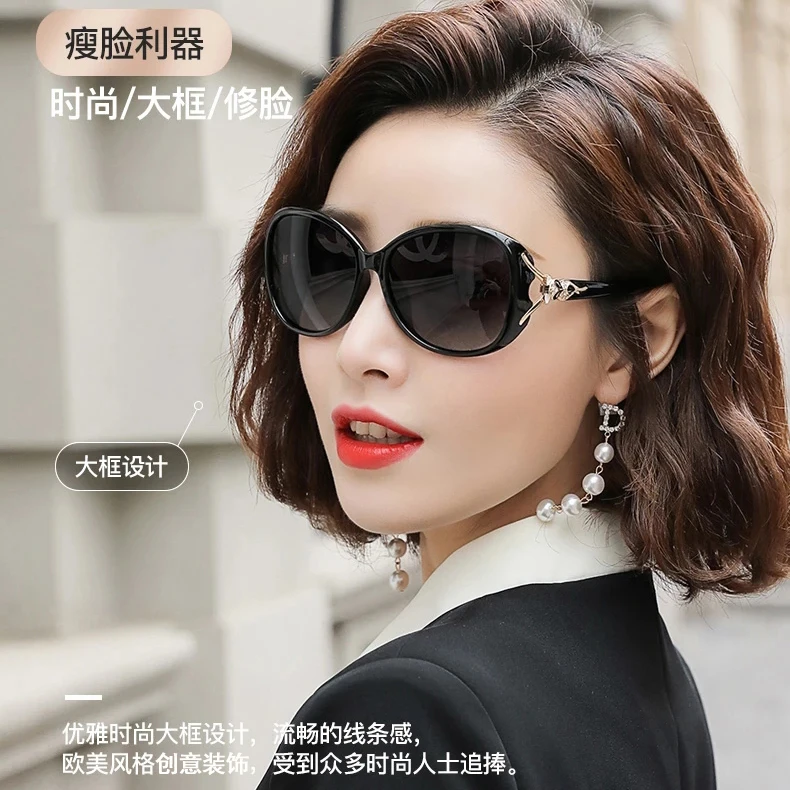 定制狐狸百搭偏光太阳镜复古女士防紫外线欧美风时尚