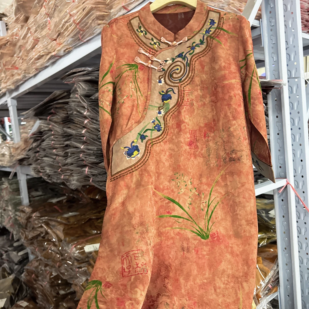 5308新中式长款连衣裙【萝竹】