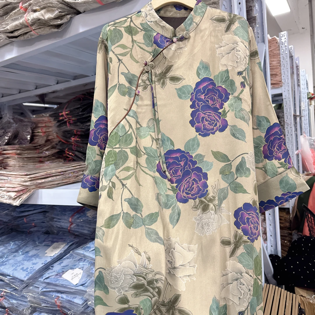 8092款新中式长款连衣裙【满庭芳】