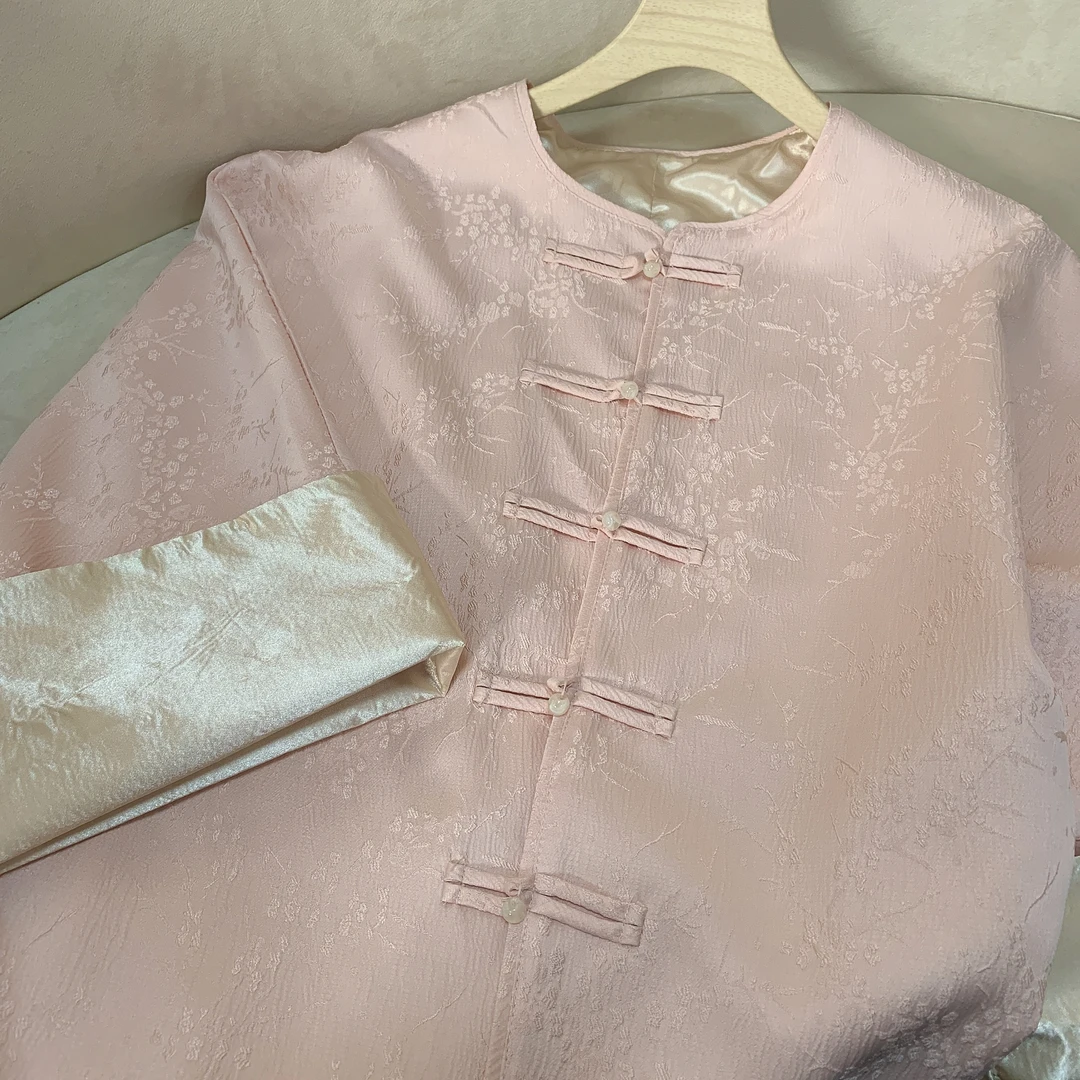 7097新款秋季圆领提花新中式外套