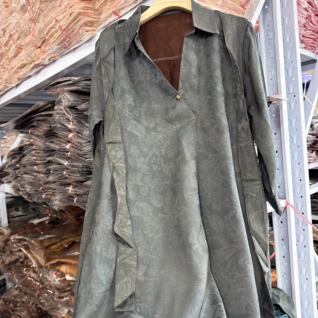 5123款新中式长款连衣裙