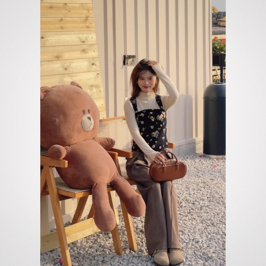 【樱桃小个子】2024春秋季新款法式气质碎花吊带背心女装ZR-D73950