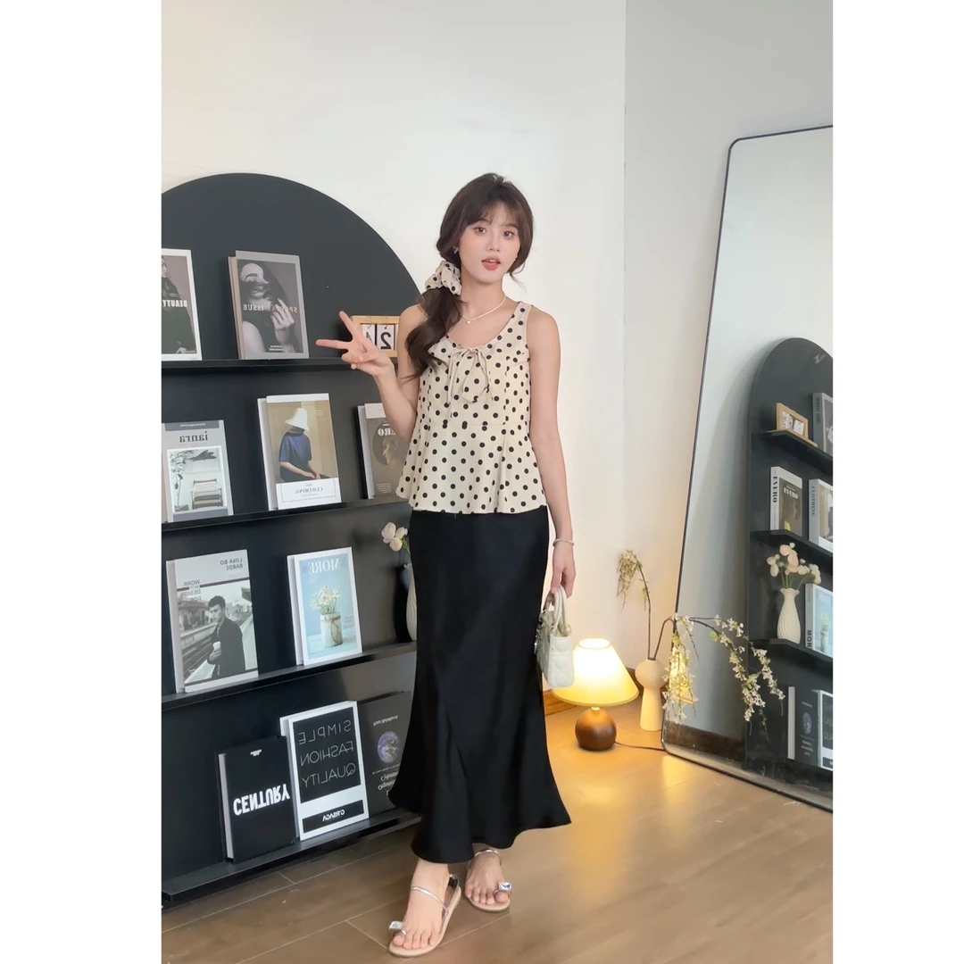 【樱桃小个子】夏季清凉法式气质高腰显瘦鱼尾半身短裙女ZR-Q75624