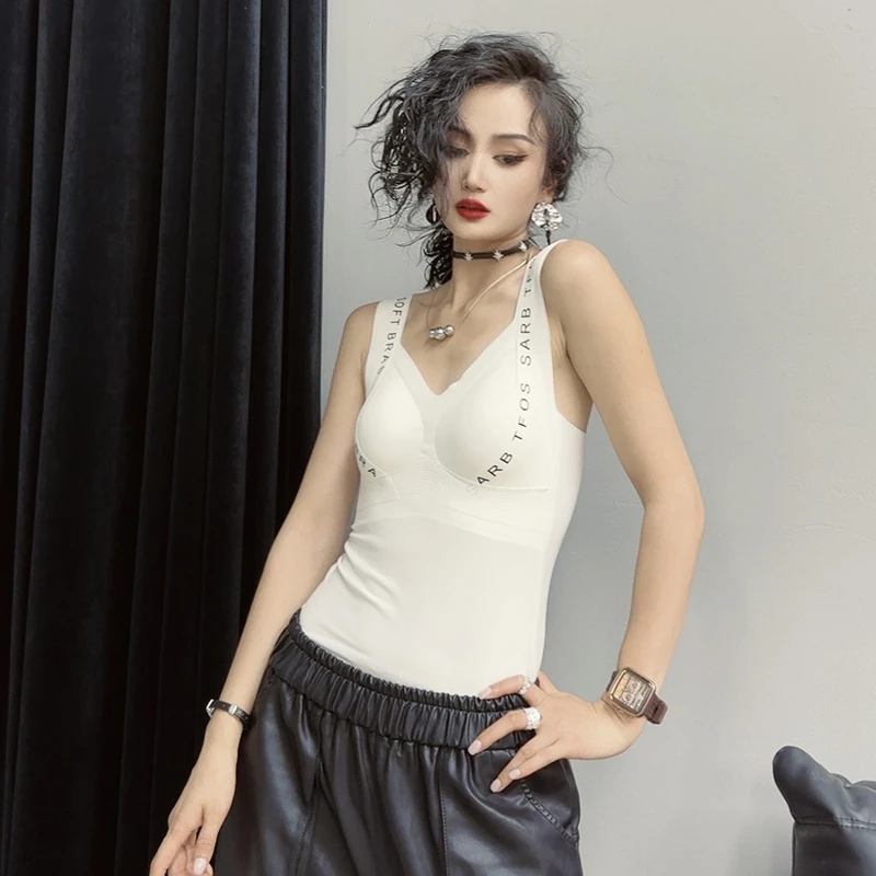 新款纯色短款打底美背高档韩式流行内搭辣妹运动百搭背心-3208