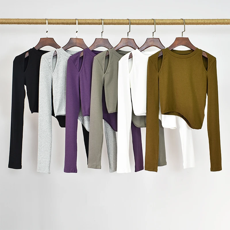 短款舞蹈服女长袖上衣现代舞练功服高级感古典爵士舞服基训形体服