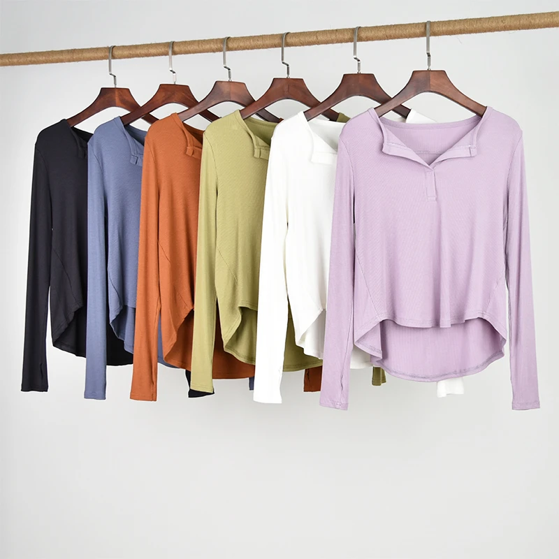 2024秋冬新款舞蹈服女宽松大码现代舞练功服套指长袖形体服上衣