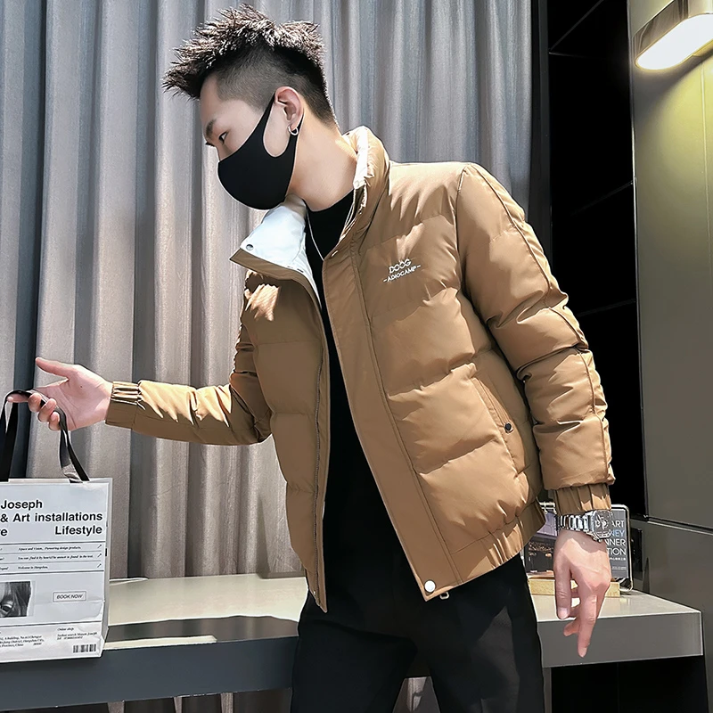 高端刺绣棉服男冬款加厚棉袄子外套2023新款爆款潮牌立领保暖棉衣