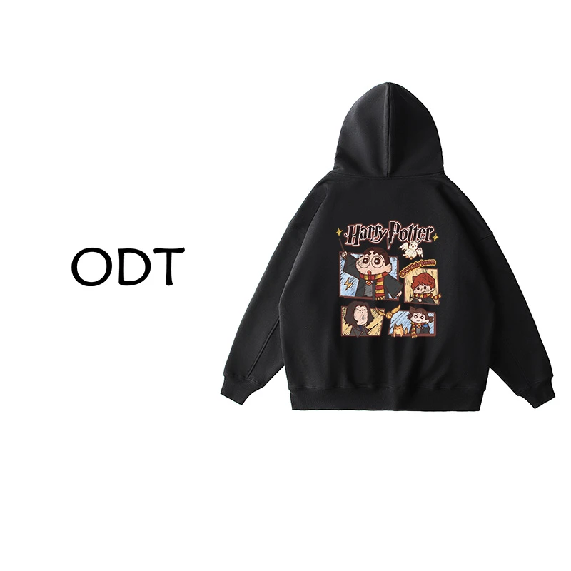 老狗十三【涂鸦哈利】双面加绒连帽卫衣 秋冬百搭男女同款休闲卫衣