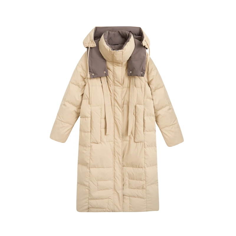 2024撞色连帽高羽绒服H4H10AW525