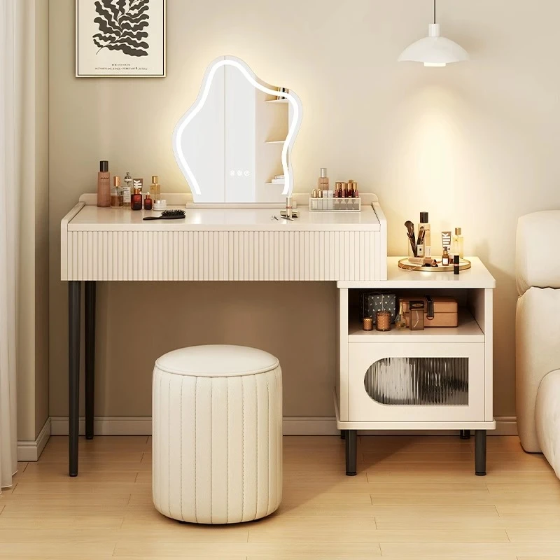【佳尔汇】奶油风梳妆台卧室现代简约小户型女生书桌化妆桌