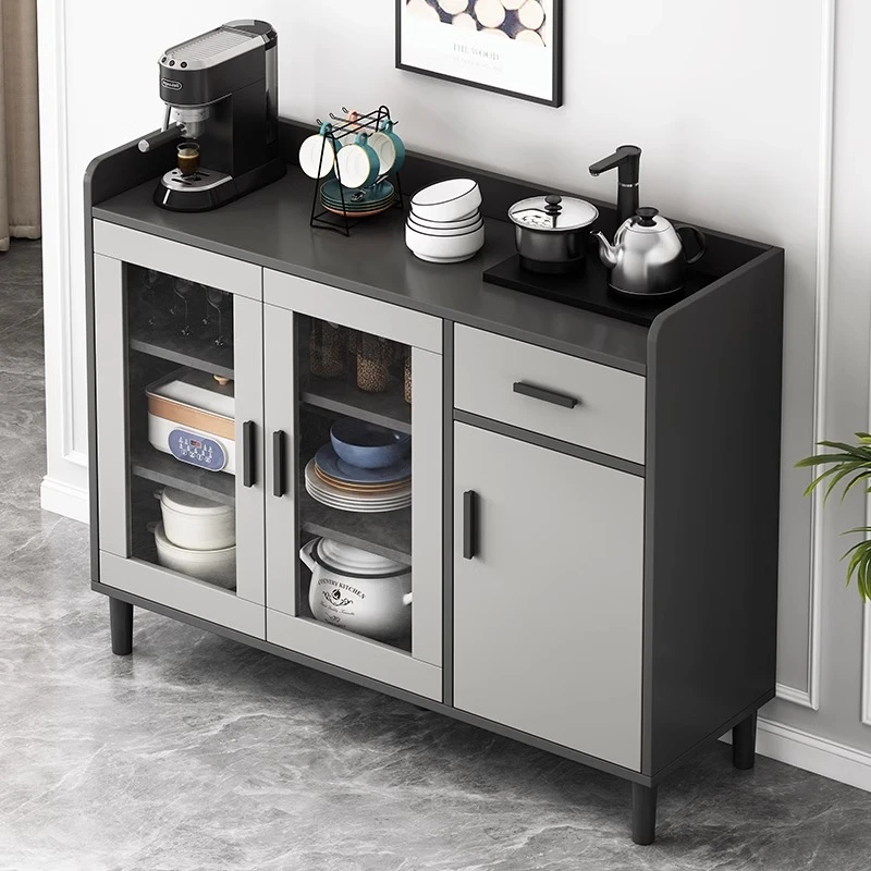 【逸品家具】茶水柜客厅餐边柜储物柜厨房碗柜收纳柜家用酒柜涵