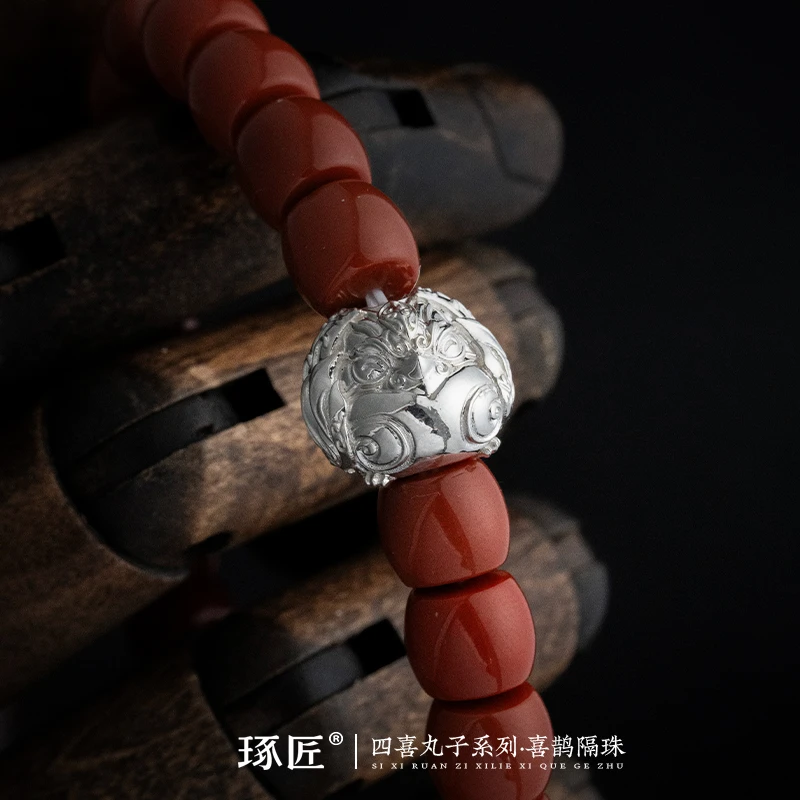 925银银制品 琢匠定制银隔珠约30天手串小众文玩配饰配件串珠配珠