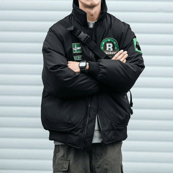 美式棉衣棉服外套冬季新款宽松加厚飞行员棉袄港风休闲大码男棉服