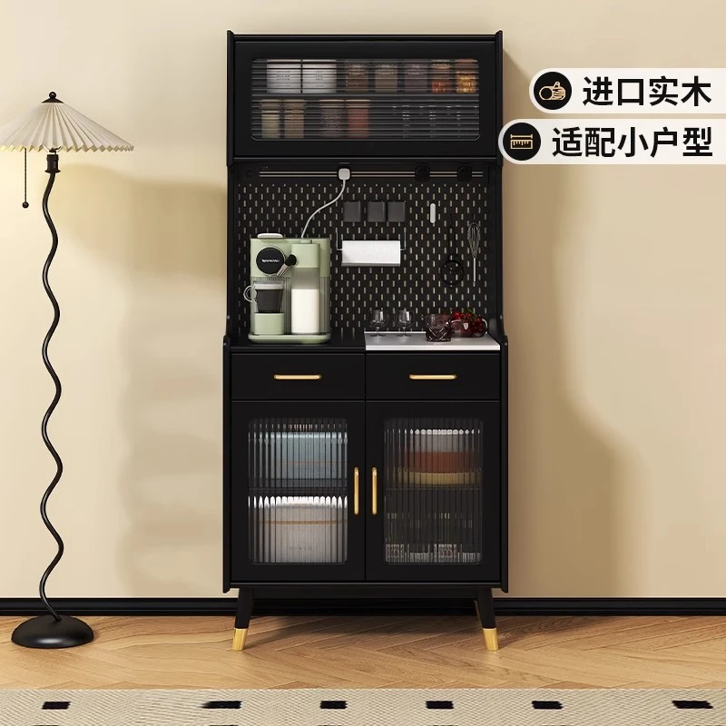 全实木餐边柜高柜一体靠墙现代简约多功能家用厨房置物架储物柜