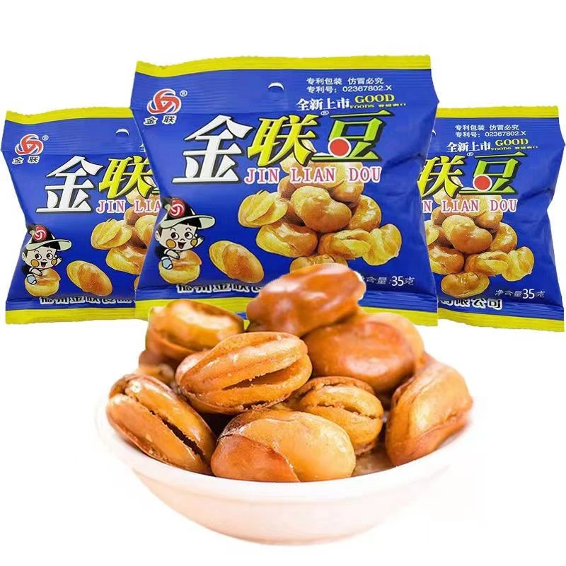 金联金联豆35g/椒盐牛肉味香酥脆口蚕豆下酒菜兰花豆休闲坚果零食