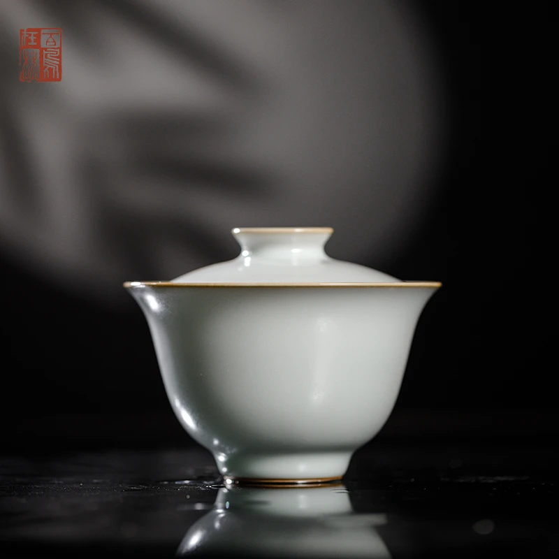 问鼎绪文汝窑瑶池盖碗