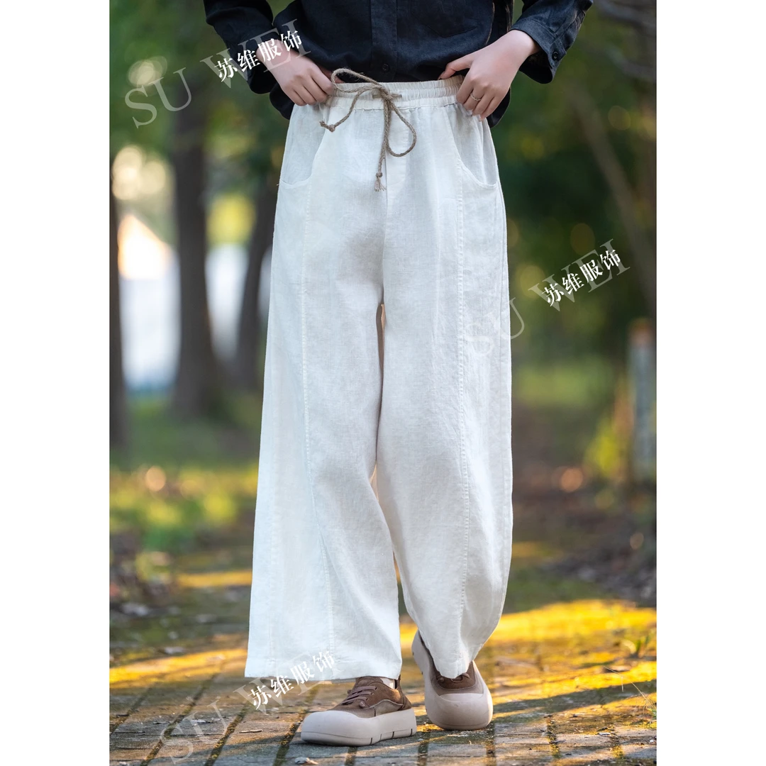 8305-1【长腿裤】进口雨露亚麻休闲裤松弛感品牌工艺