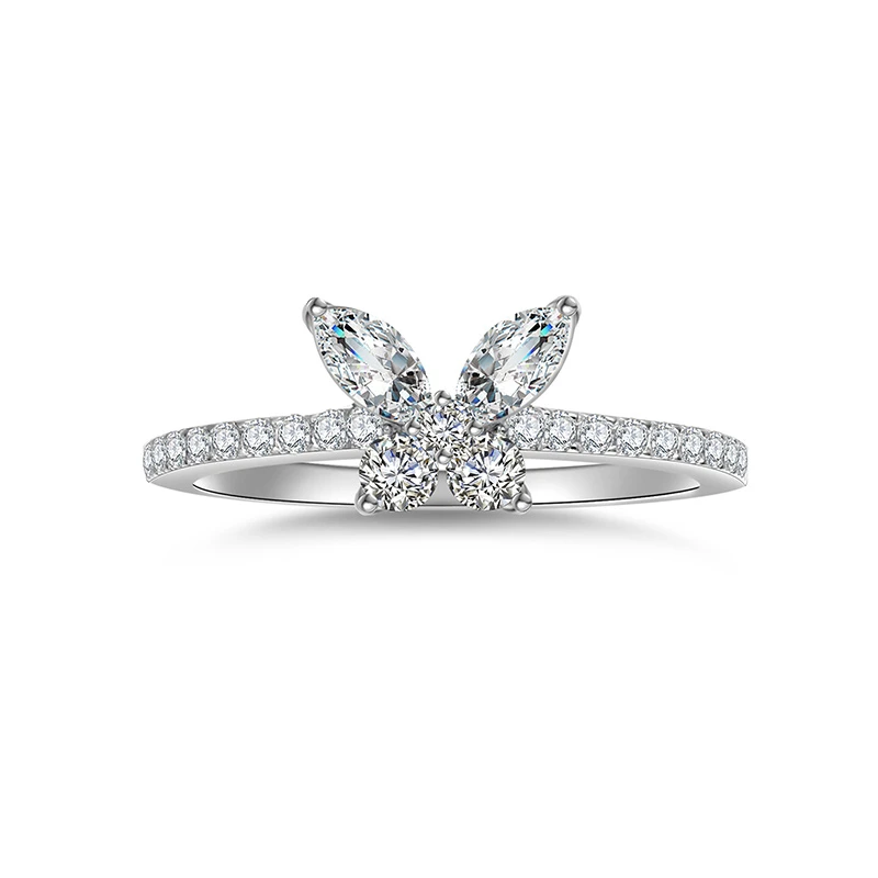 APM Monaco 925银合成锆石戒指 蝴蝶密镶戒指A21837OX