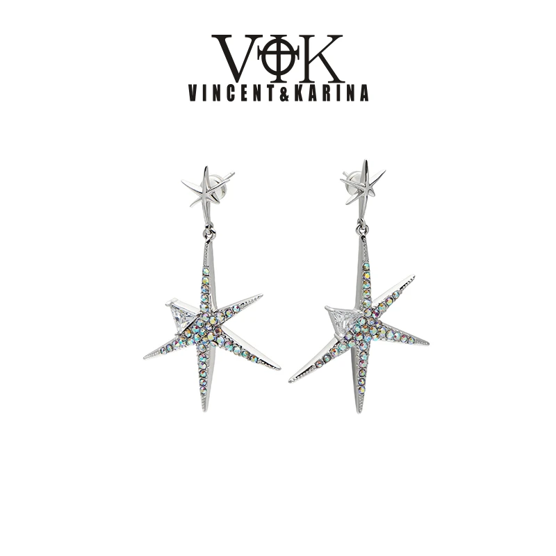 VINCENT&KARINA 铜合金耳饰 【光遇】星海微光闪耀耳环六芒星时尚