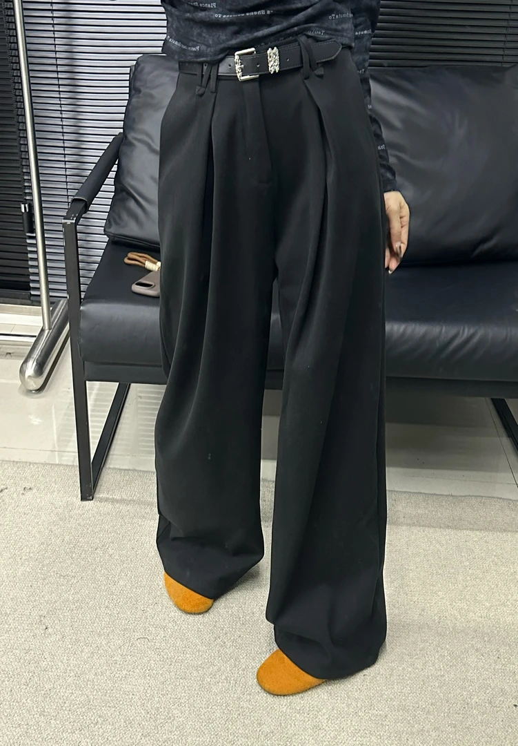 21400#阔腿裤女垂感高级感西装裤2024秋季新款洋气宽松显瘦拖地裤