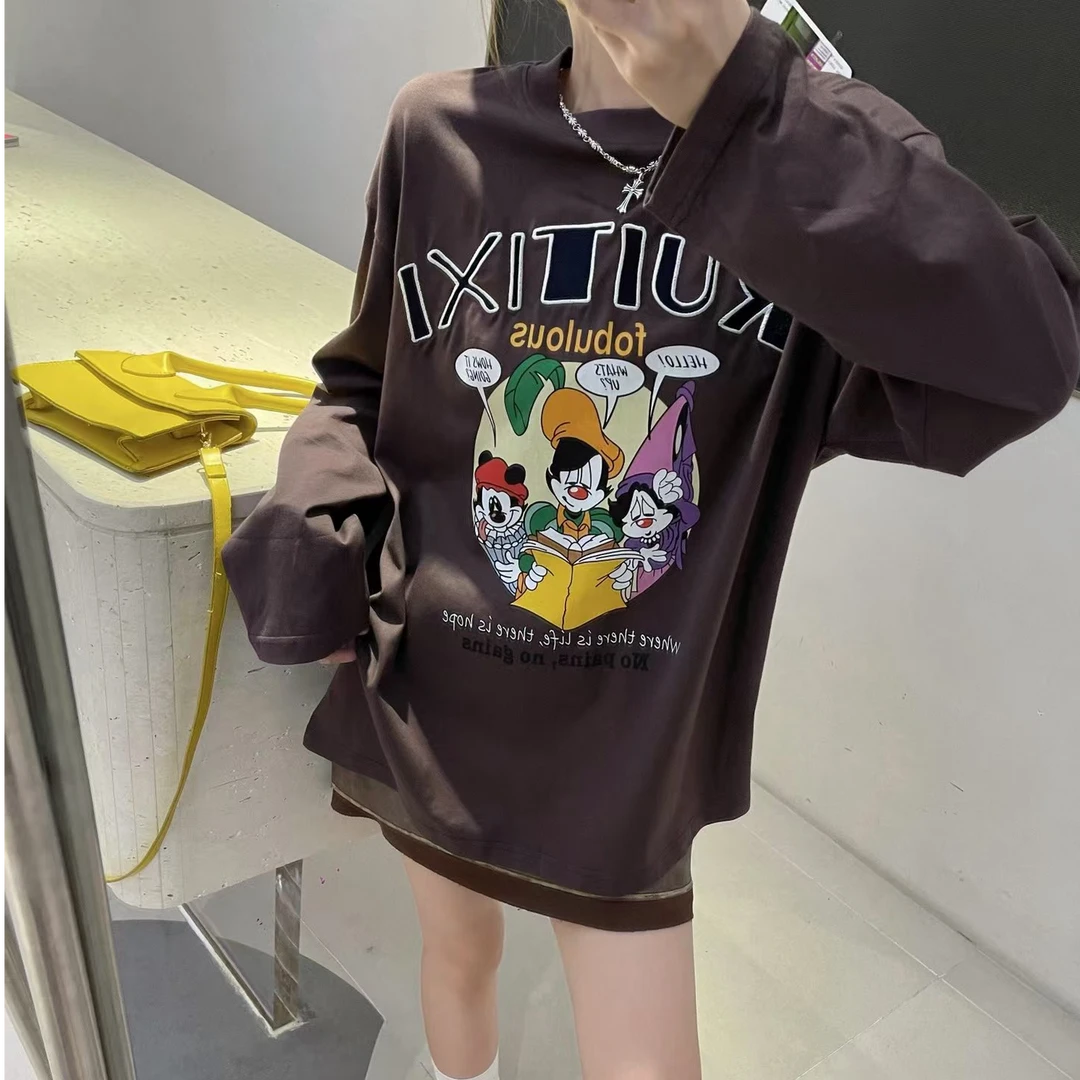 BLX--24早秋新款南油小众设计款卡通印花上衣7205