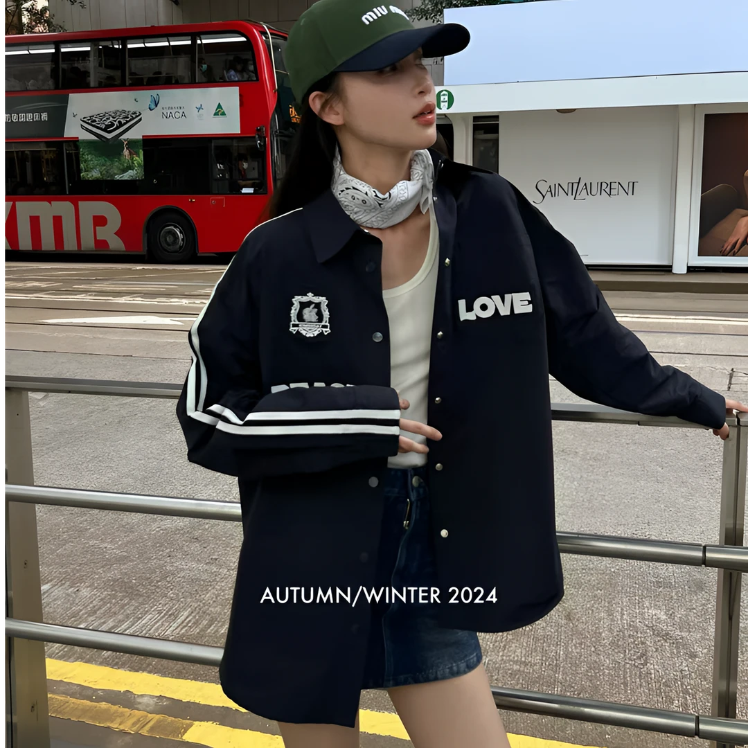 BLX--kimss（深圳出品)新款小众设计款字母刺绣上衣732