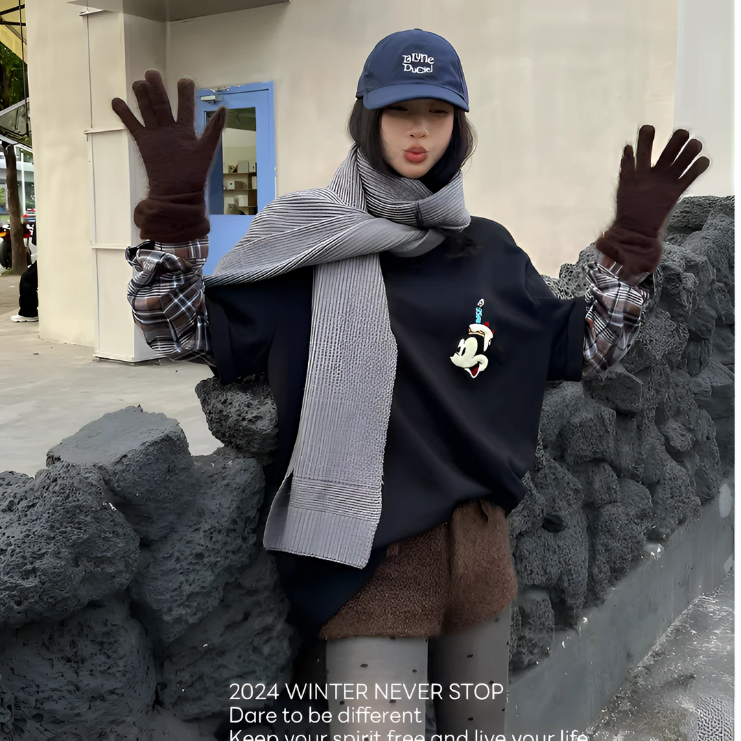 BLX--（深圳出品）新款小众设计款格子假两件上衣1022