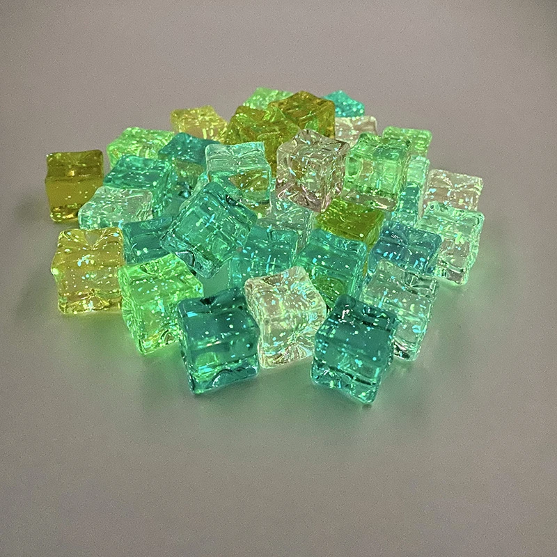 【浅色系直播拆】星空夜光细闪透色冰块  手工diy装饰