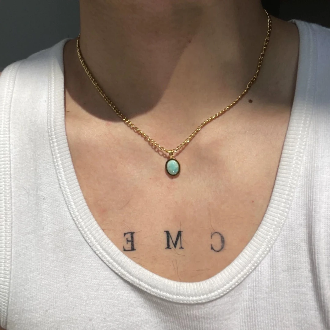 钛钢项链 短款锁骨链复古法式项链男不褪色项链女气质项链ins小