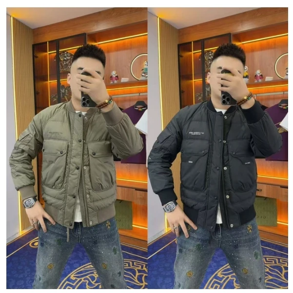 807 字母羽外套 男士短款休闲冬季潮男爆款轻薄潮流加热时尚保暖