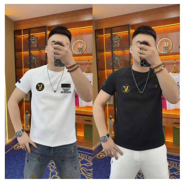 K893 黄色V半袖 T恤潮流精品潮款潮男欧货品质时尚