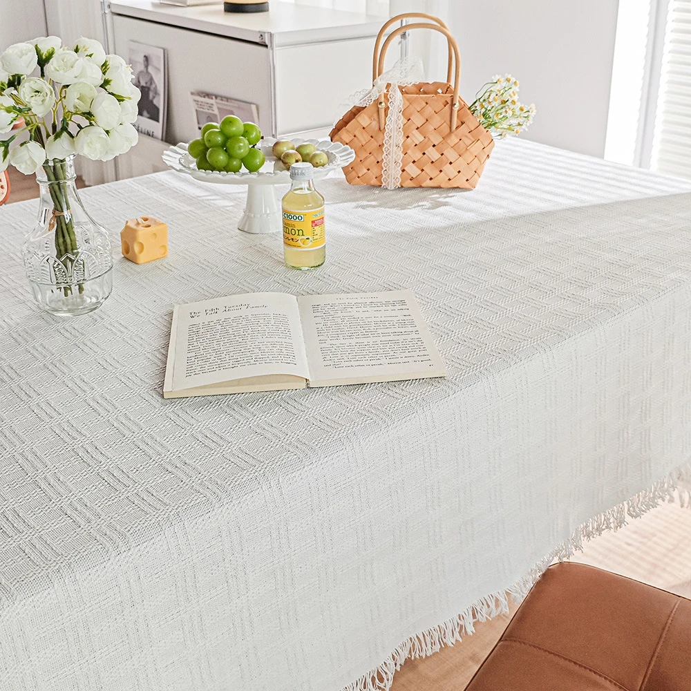 ins奶油风法式蕾丝桌布茶几盖布日式高级感客厅方桌布餐桌布台布