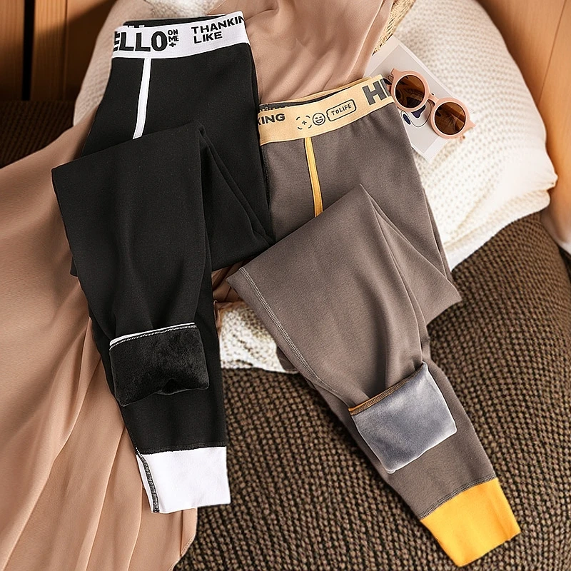 加厚衬裤毛裤打底男士秋冬季纯色棉线裤保暖裤加绒防寒男生纯棉男