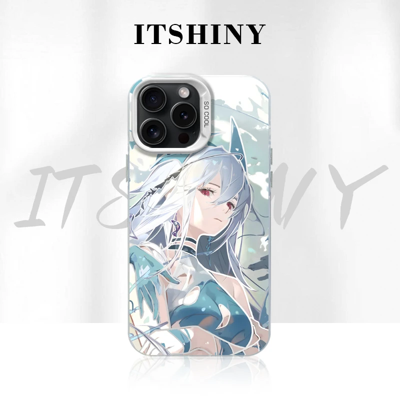 斯卡蒂明日方舟渐变适用创意动漫苹果15华为一加12小米手机防摔壳