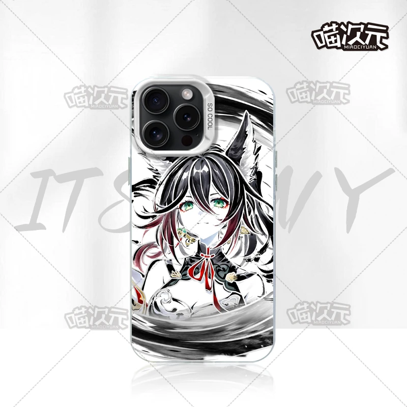 水墨停云新款彩银适用创意动漫苹果16华为一加12小米手机防摔壳