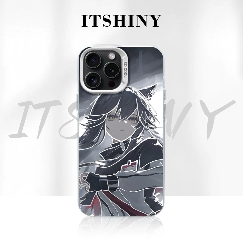 德克萨斯明日方舟渐变适用创意苹果15华为一加12小米手机防摔壳