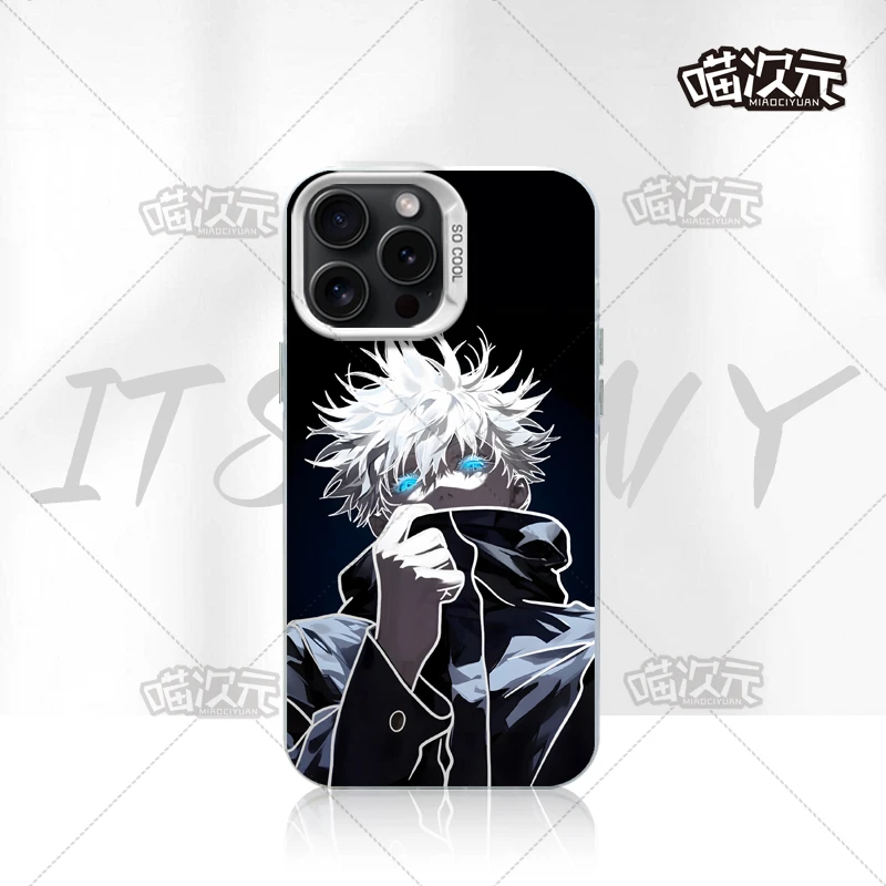 五条悟俯视新款彩银适用创意动漫苹果16华为一加12小米手机防摔壳