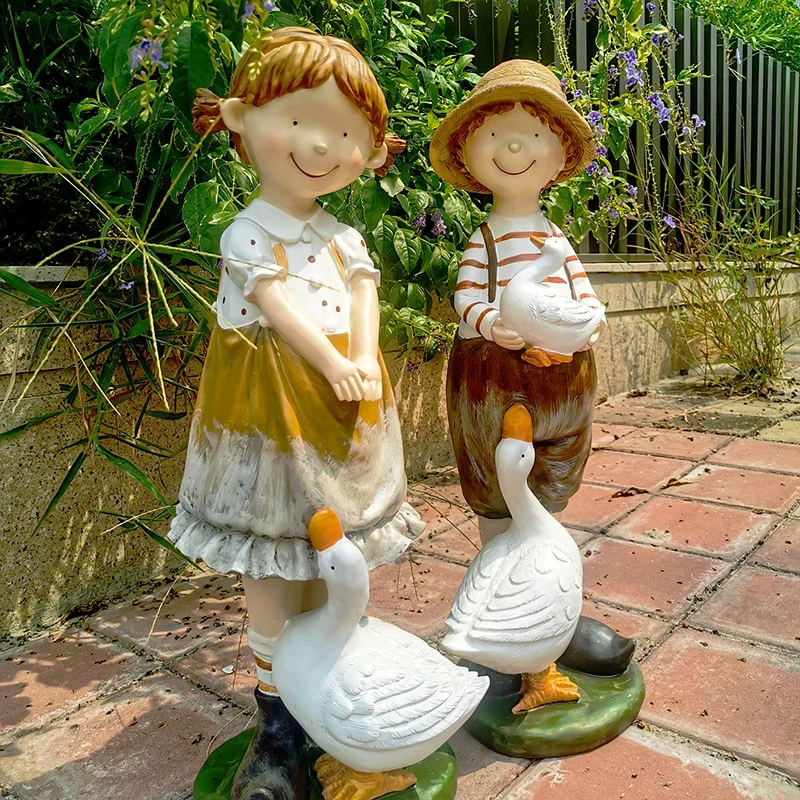 户外花园装饰摆件落地公仔大号创意室外别墅露台阳台庭院造景布置