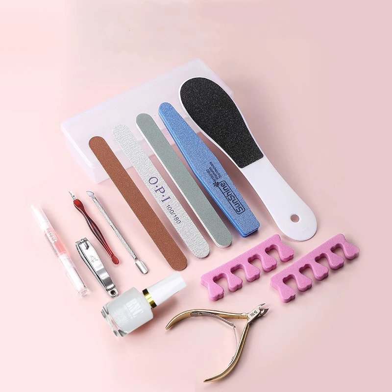 美甲工具新手家专用做修手指甲死皮剪打磨砂锉条收纳盒指甲护理
