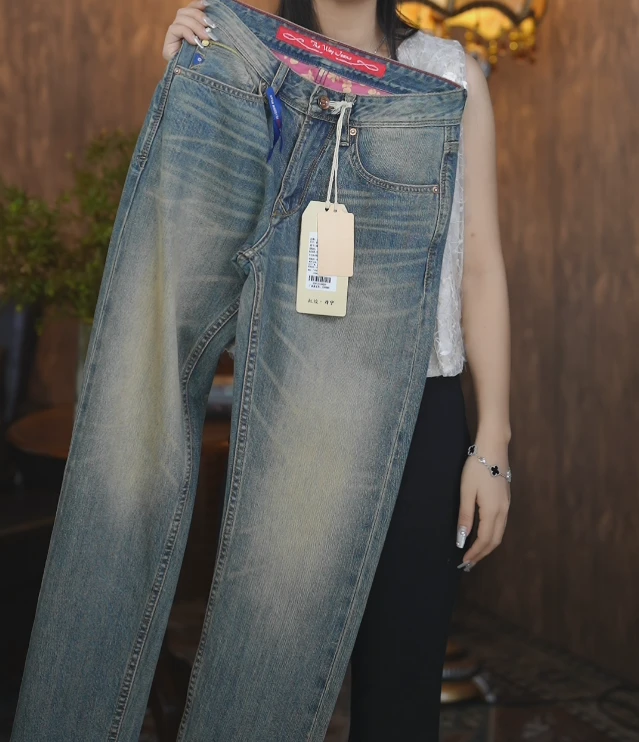 （赤耳丹宁KM1072）2024年春夏款12盎司潮流百搭高端直筒牛仔裤男
