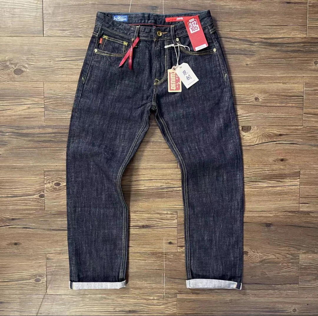 KM1053赤耳丹宁面料男士牛仔裤原牛装15oz养牛款